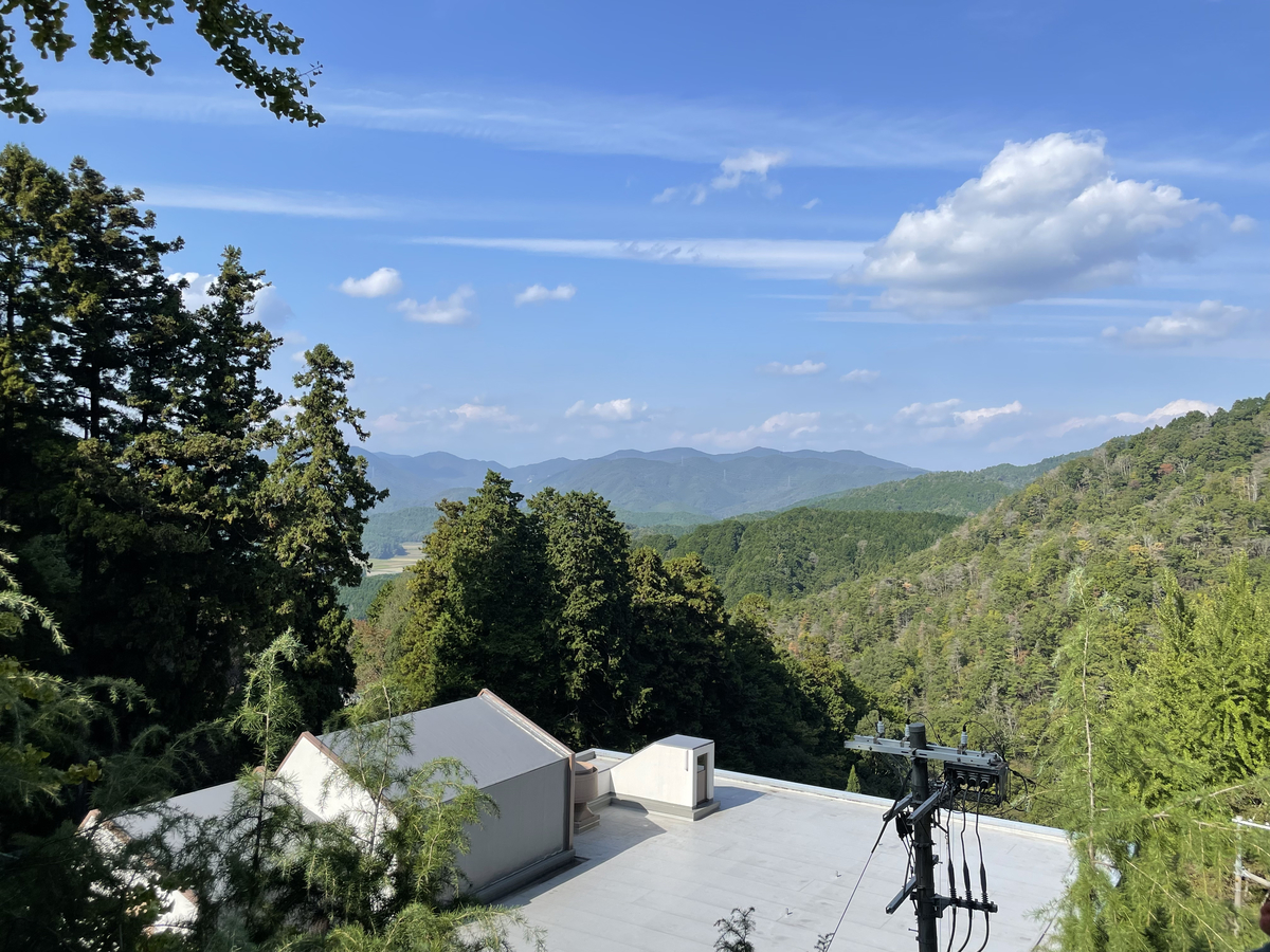 ほんたき寺巣のテラスからの景色