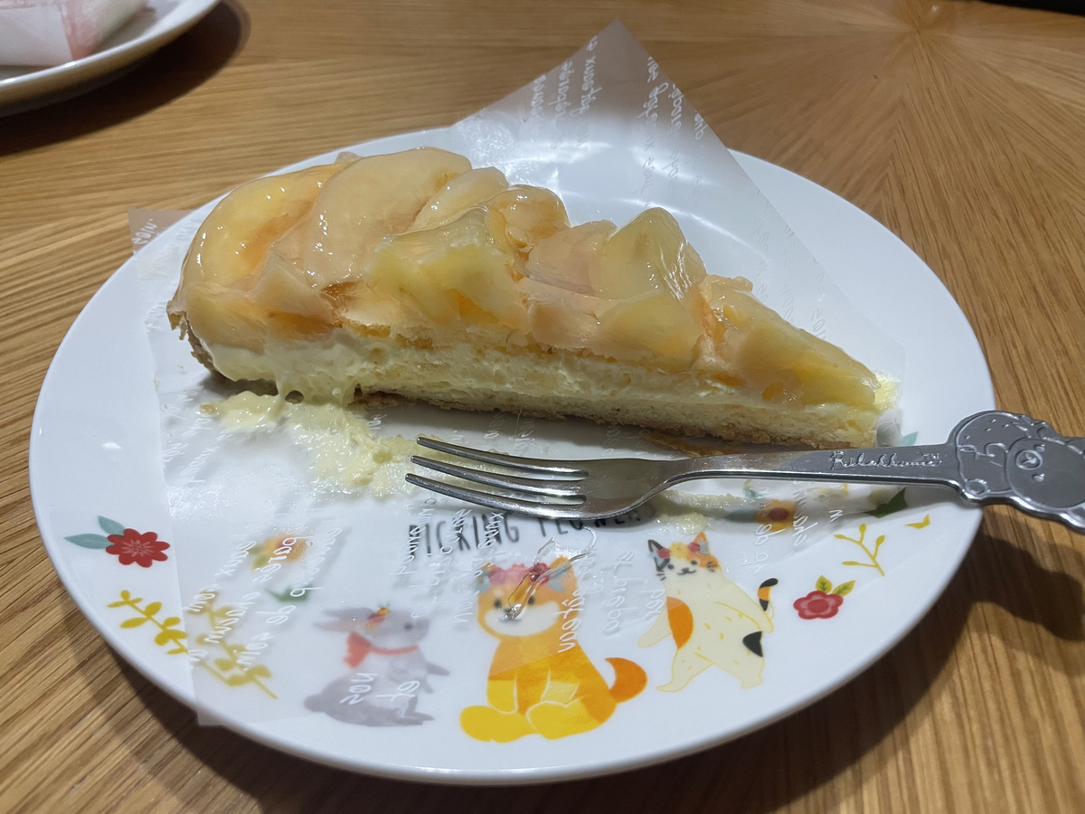 桃のタルトの写真