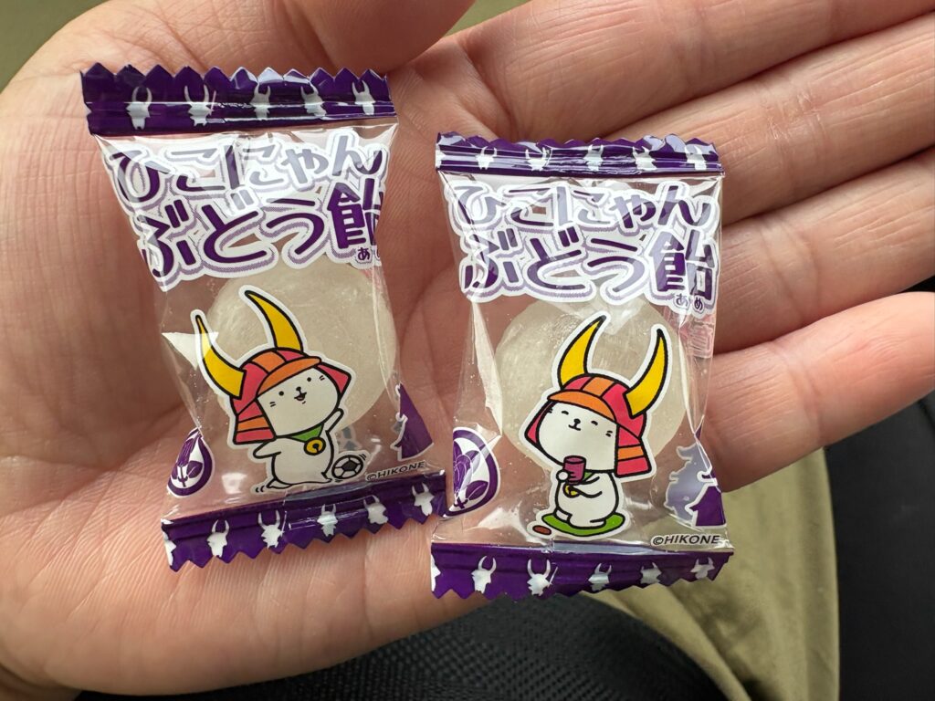 ひこにゃんのぶどう飴