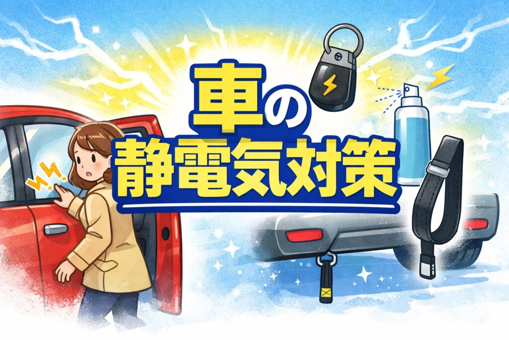 車を降りるたびに「バチッ」と痛い静電気に悩んでいませんか？ 正しい降り方と基本対策を知るだけで、静電気は軽減できます。