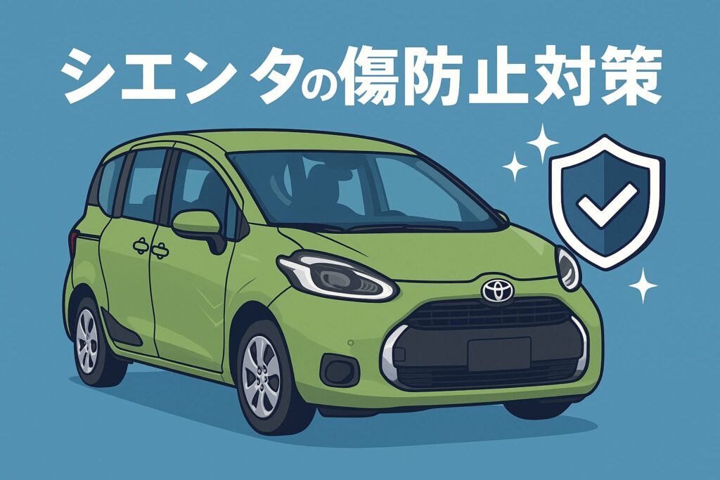 シエンタで傷が付きやすい外装・内装・ナビ周りを、場所別に分かりやすく解説。後悔しないための傷防止対策をまとめました。