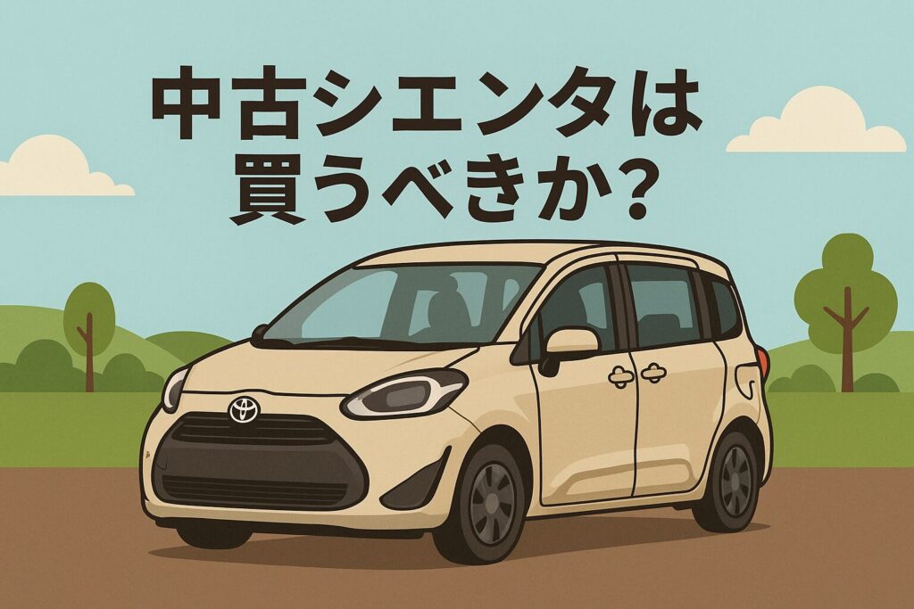 中古シエンタの相場と選び方をわかりやすく解説したイラストアイキャッチ