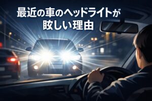 対向車がハイビームのように感じる原因を解説
