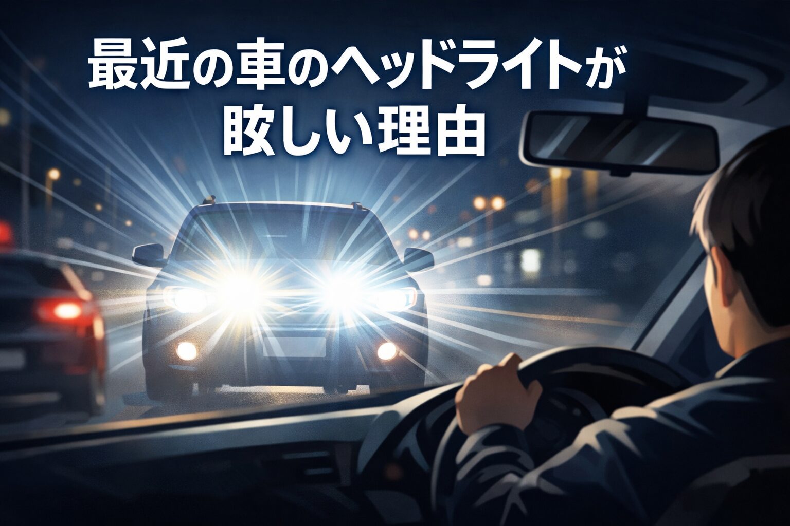 対向車がハイビームのように感じる原因を解説