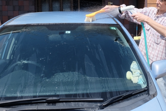 洗車している様子