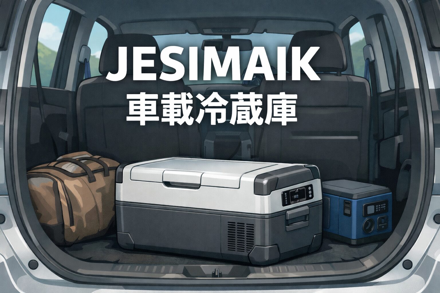 JESIMAIK車載冷蔵庫の実力を容量別に徹底検証。E20・E28・E45・E55の違いや冷却性能、サイズ感、電源計算まで具体的に解説します。