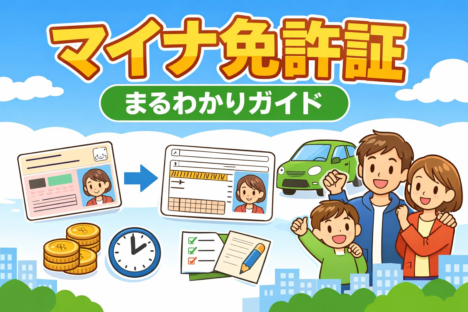 マイナ免許証の制度内容や更新費用、メリット・注意点を事実ベースで整理。切り替えるべきか迷っている人向けに分かりやすく解説します。