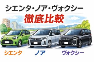 サイズ・価格・維持費を比較とシエンタ・ノア・ヴォクシー徹底比較