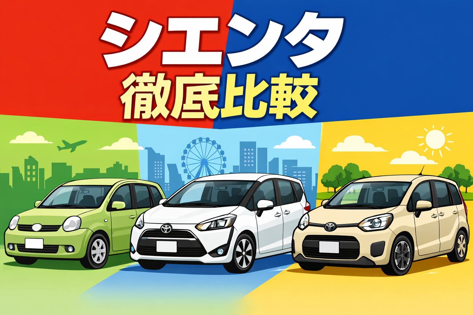 歴代シエンタの違いをわかりやすく比較