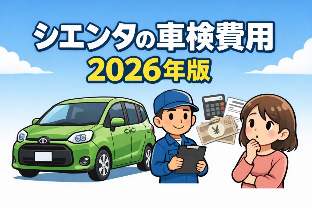 シエンタの車検費用をわかりやすく解説する2026年最新版の記事アイキャッチ画像