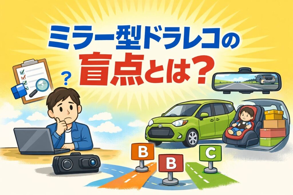 ミラー型ドライブレコーダーの注意点を解説