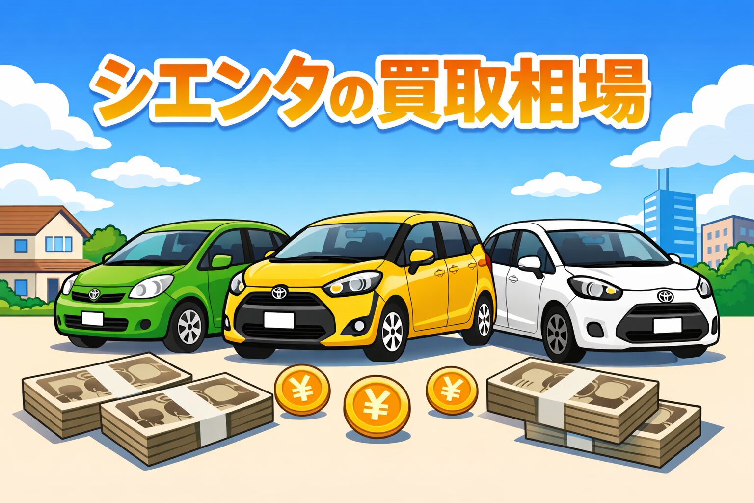 シエンタの買取価格や査定相場をわかりやすく解説。10系・170系の相場目安や、高く売るコツも紹介します。