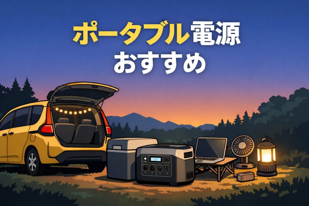 シエンタで使いやすいポータブル電源の容量と選び方を用途別に紹介